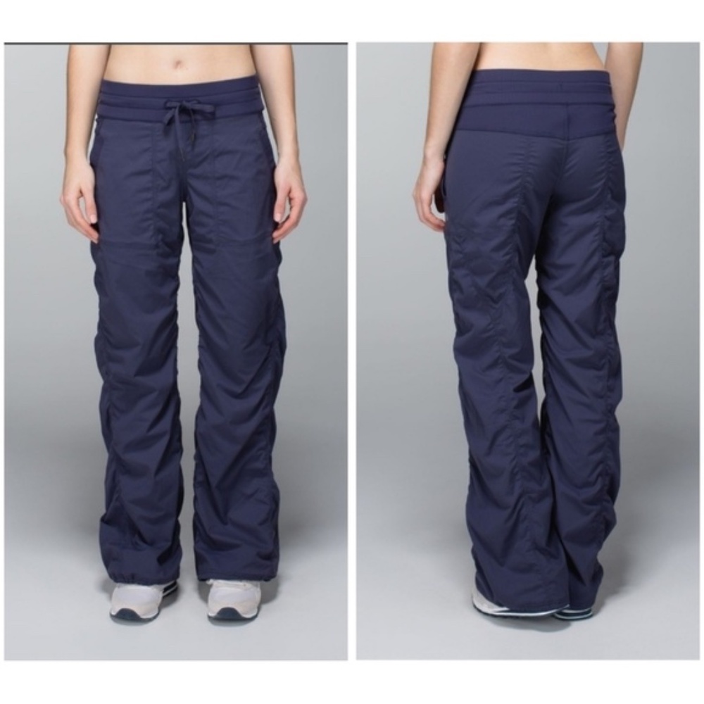 Lululemon Studio Pant II Wide Leg Dark Blue Trouser - Size 14
